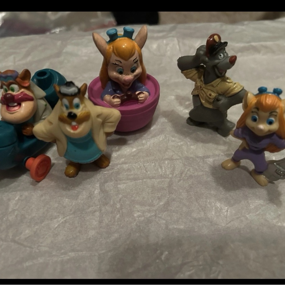 Vintage 1991 Kellogg's Cereal Promo / Disney Tail Spin & Rescue Rangers PVC LOT